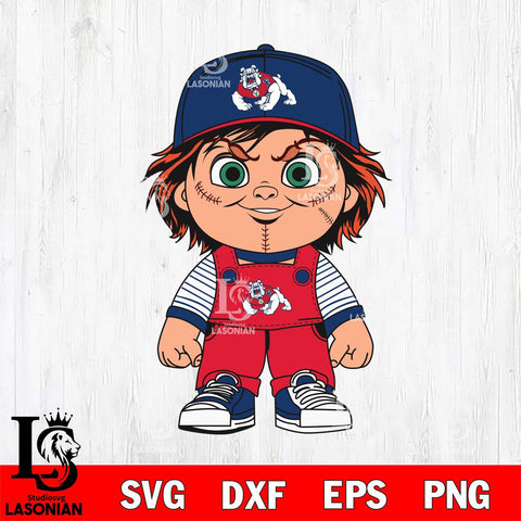 Fresno State Bulldogs Chucky Horror Svg Eps Dxf Png File, NCAA svg, Digital Download, Instant Download