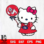 Fresno State Bulldogs Cute Hello Kitty 2 Svg Eps Dxf Png File, Digital Download, Instant Download