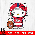 Fresno State Bulldogs Cute Hello Kitty Football 3 Svg Eps Dxf Png File, NCAA svg, Digital Download, Instant Download