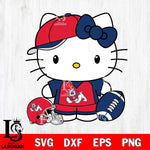 Fresno State Bulldogs Cute Hello Kitty Football 4 Svg Eps Dxf Png File, NCAA svg, Digital Download, Instant Download