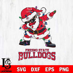 Fresno State Bulldogs Dabbing Santa Claus Ugly Christmas Svg dxf eps png pdf file,NCAA svg,Digital Download,Cricut file