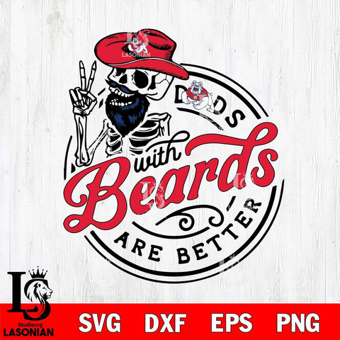 Fresno State Bulldogs Dad With Beard Are Better Svg Eps Dxf Png File, Digital Download, Instant Download