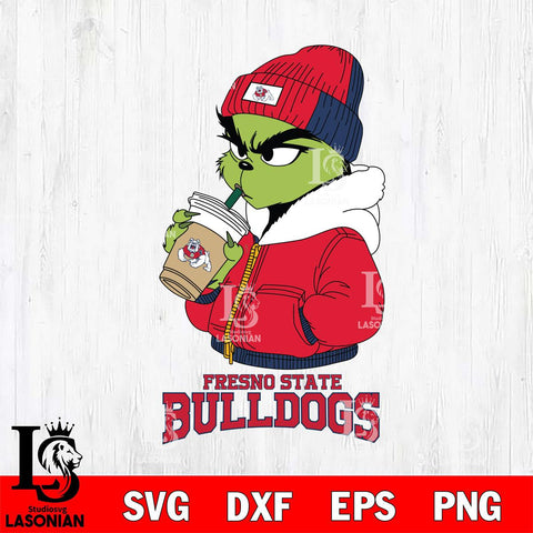 Fresno State Bulldogs Grinch Bougie Christmas Cut Files Cricut, Svg Dxf Eps Png file, Digital download , Silhouette