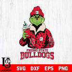 Fresno State Bulldogs Grinch Christmas Cut Files Cricut, Svg Dxf Eps Png file, Digital download , Silhouette