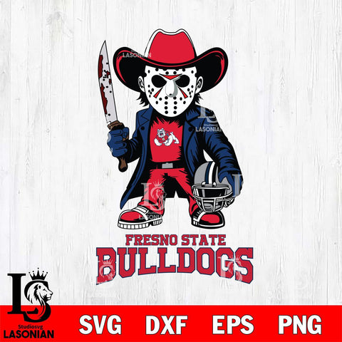 Fresno State Bulldogs Jason Voorhees 3 Svg Eps Dxf Png File, Digital Download