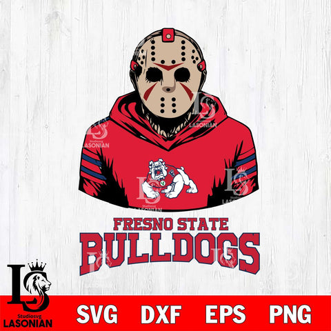 Fresno State Bulldogs Jason Voorhees 4 Svg Eps Dxf Png File, Digital Download