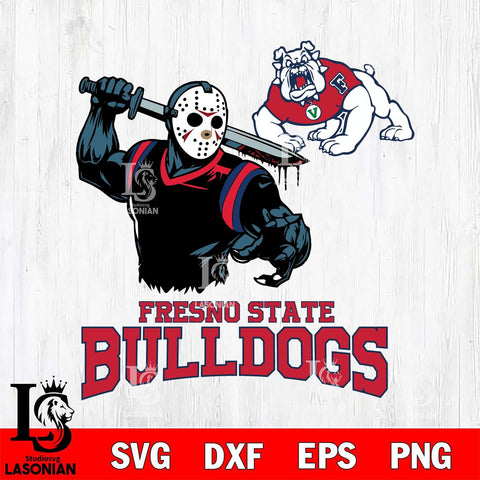 Fresno State Bulldogs Jason Voorhees 5 Svg Eps Dxf Png File, Digital Download