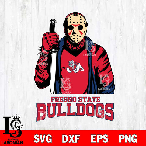 Fresno State Bulldogs Jason Voorhees 6 Svg Eps Dxf Png File, Digital Download