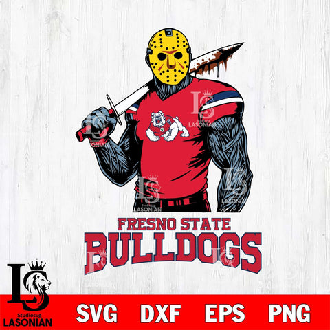 Fresno State Bulldogs Jason Voorhees 7 Svg Eps Dxf Png File, Digital Download