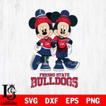 Fresno State Bulldogs Mickey And Minnie Mouse Football Svg Eps Dxf Png File, NCAA svg , File Cut , Digital Download , Instant Download, Cut Svg Files