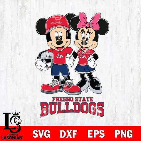 Fresno State Bulldogs Mickey Minnie Mouse Helmet Svg Eps Dxf Png File, NCAA svg , File Cut , Digital Download , Instant Download, Cut Svg Files