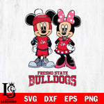 Fresno State Bulldogs Mickey Minnie Mouse Pink Svg Eps Dxf Png File, NCAA svg , File Cut , Digital Download , Instant Download, Cut Svg Files