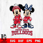 Fresno State Bulldogs Mickey Minnie Rugby Hoodie Svg Eps Dxf Png File, NCAA svg , File Cut , Digital Download , Instant Download, Cut Svg Files