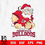 Fresno State Bulldogs Santa Claus Angry Svg dxf eps png pdf file,NCAA svg,Digital Download,Cricut file