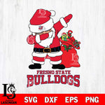 Fresno State Bulldogs Santa Dabbing Christmas Svg dxf eps png pdf file,NCAA svg,Digital Download,Cricut file