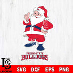 Fresno State Bulldogs Santa claus Svg dxf eps png pdf file,NCAA svg,Digital Download,Cricut file