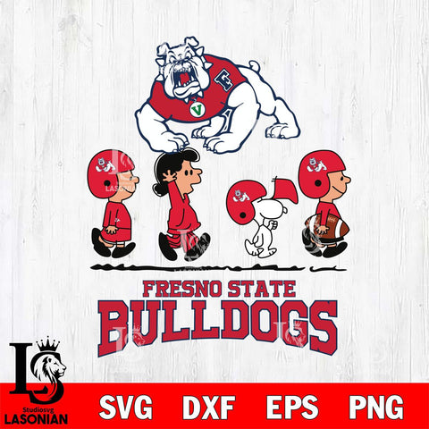 Fresno State Bulldogs Snoopy Sport 12 Svg Eps Dxf Png File, Digital Download