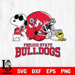 Fresno State Bulldogs Snoopy Sport 2 Svg Eps Dxf Png File, Digital Download