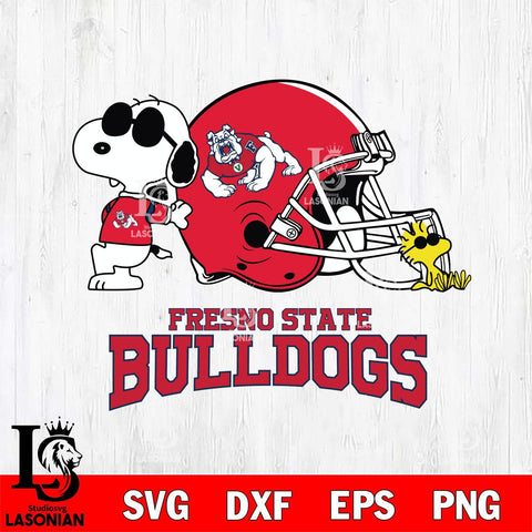 Fresno State Bulldogs Snoopy Sport 2 Svg Eps Dxf Png File, Digital Download