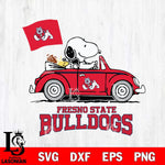 Fresno State Bulldogs Snoopy Sport 5 Svg Eps Dxf Png File, Digital Download