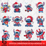 Fresno State Bulldogs Stitch Christmas NCAA Bundle 12 Svg Eps Dxf Png File, Digital Download, Instant Download