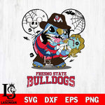 Fresno State Bulldogs Stitch Freddy Krueger Halloween Svg Eps Dxf Png File, Digital Download, Instant Download