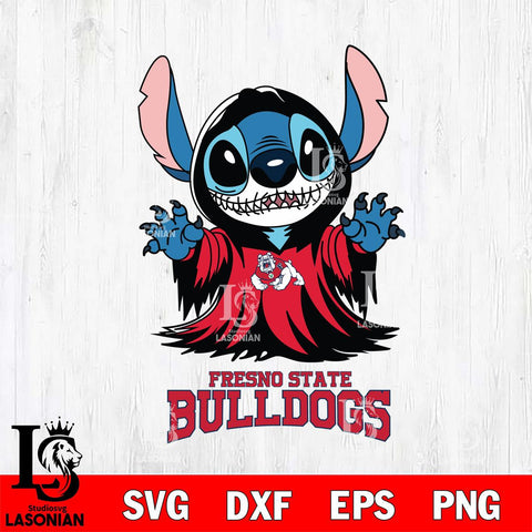 Fresno State Bulldogs Stitch Ghost Svg Eps Dxf Png File, NCAA svg, Digital Download, Instant Download