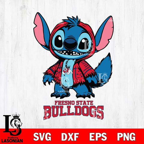 Fresno State Bulldogs Stitch Halloween Svg Eps Dxf Png File, NCAA svg, Digital Download, Instant Download