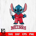 Fresno State Bulldogs Stitch Horror 2 Svg Eps Dxf Png File, NCAA svg, Digital Download, Instant Download