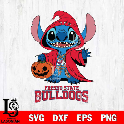 Fresno State Bulldogs Stitch Horror Svg Eps Dxf Png File, NCAA svg, Digital Download, Instant Download