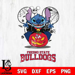 Fresno State Bulldogs Stitch Horror Halloween Svg Eps Dxf Png File, Digital Download, Instant Download