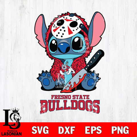 Fresno State Bulldogs Stitch Jason Voorhees Svg Eps Dxf Png File, NCAA svg, Digital Download, Instant Download