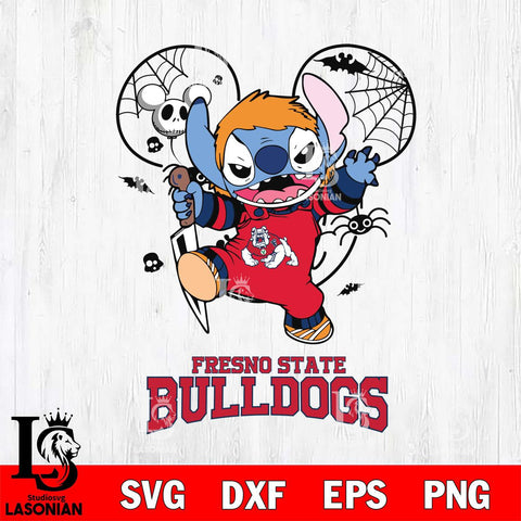 Fresno State Bulldogs Stitch Michael Halloween Svg Eps Dxf Png File, Digital Download, Instant Download