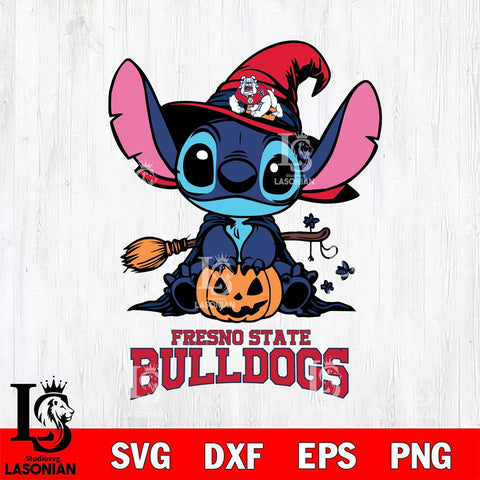 Fresno State Bulldogs Stitch witch Svg Eps Dxf Png File, NCAA svg, Digital Download, Instant Download