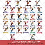 Garfield NBA ALL TEAM Svg Eps Dxf Png File, Bundle NBA svg, Digital Download, Instant Download