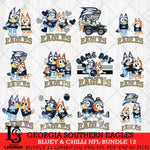 Georgia Southern Eagles Bluey & Bingo Bundle 12 SVG Svg Eps Dxf Png File, Bundle NCAA svg, Digital Download, Instant Download