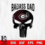 Georgia Bulldogs Badass Dad Svg Eps Dxf Png File, Digital Download, Instant Download