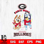 Georgia Bulldogs Bluey Bingo Dance Mode Svg Eps Dxf Png File, NCAA svg, Digital Download, Instant Download