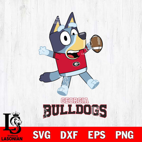 Georgia Bulldogs Bluey Sport Football Svg Eps Dxf Png File,NCAA Svg Files,Bluey svg ,Digital Download ,Instant Download, Cricut File