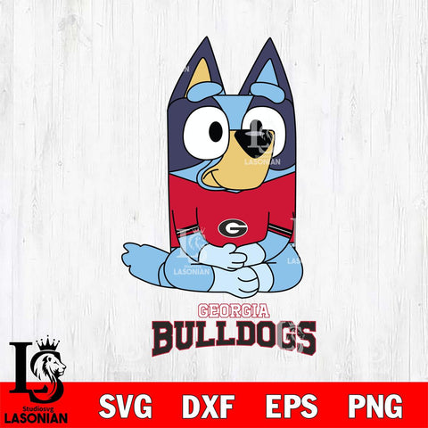 Georgia Bulldogs Bluey Styles Football Svg Eps Dxf Png File,NCAA Svg Files,Bluey svg ,Digital Download ,Instant Download, Cricut File