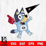 Georgia Bulldogs Bluey flag Svg Eps Dxf Png File, Digital Download, Instant Download