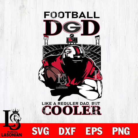 Georgia Bulldogs Football Dad Cooler Svg Eps Dxf Png File, Digital Download, Instant Download