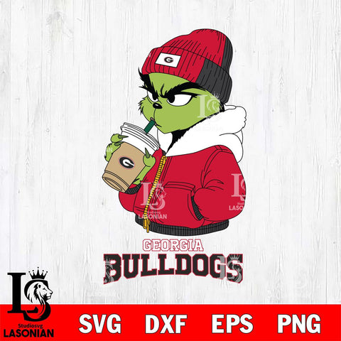 Georgia Bulldogs Grinch Bougie Christmas Cut Files Cricut, Svg Dxf Eps Png file, Digital download , Silhouette