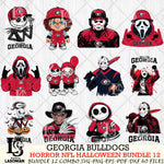 Georgia Bulldogs Halloween Bundle 12 SVG Svg Eps Dxf Png File, NCAA bundle svg, Digital Download, Instant Download