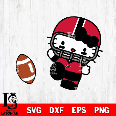 Georgia Bulldogs Hello Kitty sport 12 Svg Eps Dxf Png File, NCAA svg, Digital Download, Instant Download