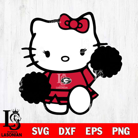 Georgia Bulldogs Hello Kitty sport 4 Svg Eps Dxf Png File, NCAA svg, Digital Download, Instant Download