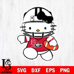 Georgia Bulldogs Hello Kitty sport 8 Svg Eps Dxf Png File, NCAA svg, Digital Download, Instant Download