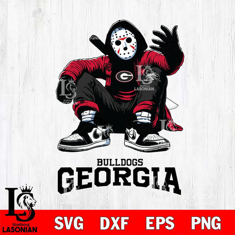 Georgia Bulldogs Jason Voorhees Halloween SVG Svg Eps Dxf Png File, Digital Download, Instant Download