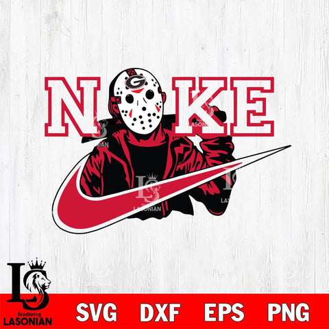 Georgia Bulldogs Jason Voorhees Nike Svg Eps Dxf Png File, Digital Download, Instant Download