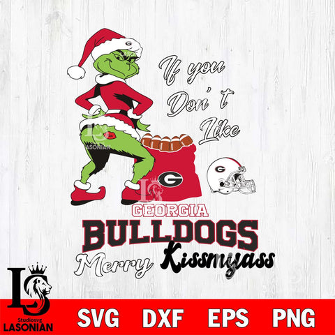 Georgia Bulldogs Merry kissmyass grinch Svg Eps Dxf Png File,NCAA Svg Files,Digital Download,Sublimation,Instant Download